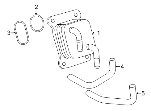 2016 Toyota Tacoma Oil Cooler Upper Hose Diagram for 16296-0P020