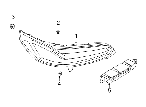 2020 BMW Z4 Tail Lamps Tail Light Left Diagram for 63217439019