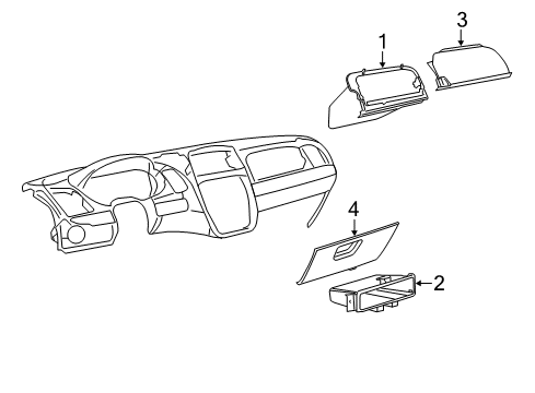 2016 Dodge Grand Caravan Glove Box BOX/BIN-Storage Diagram for 68102008AA