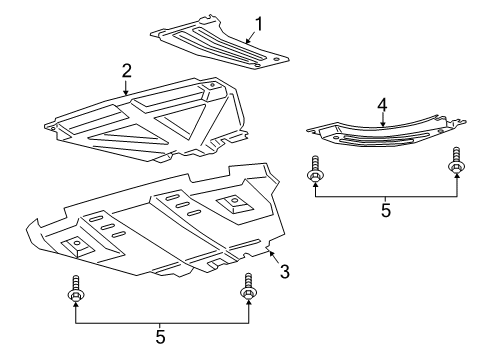 2021 Ford Ranger Frame & Components Front Shield Diagram for KB3Z-5B018-A