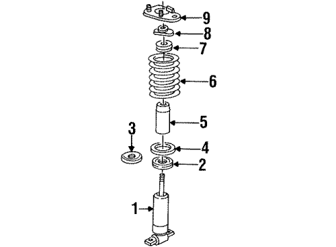 2000 Pontiac Firebird Struts & Components - Front Seat, Front Spring Diagram for 22099275