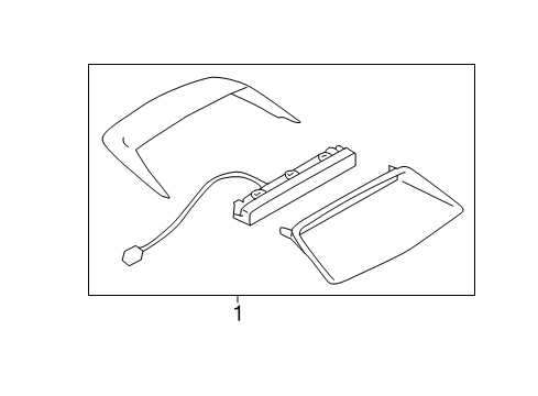 2018 Toyota 86 High Mount Lamps High Mount Lamp Diagram for SU003-05623