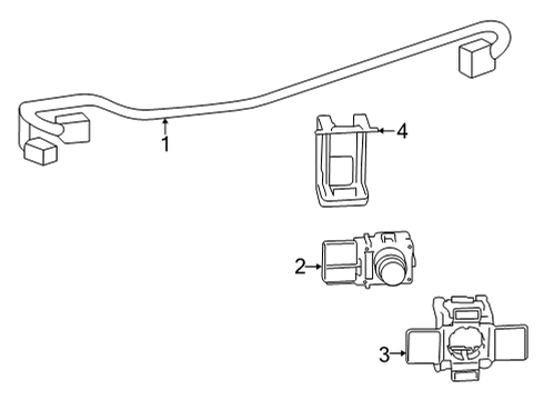 2020 Lexus GX460 Parking Aid Sensor, Ultrasonic Diagram for 89341-60060-E8