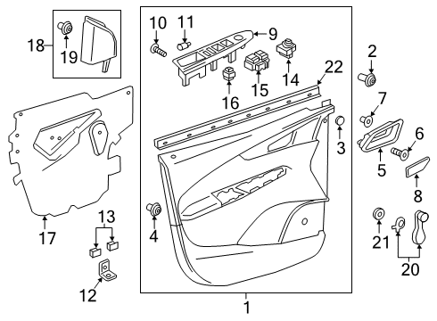 2020 Chevrolet Spark Mirrors Mirror Assembly Diagram for 42699547