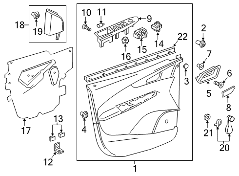 2021 Chevrolet Spark Front Door Window Motor Diagram for 95392030