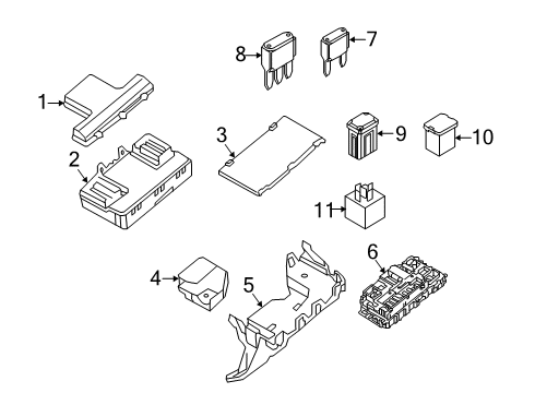 2020 Lincoln Nautilus Fuse & Relay Junction Block Diagram for K2GZ-14A068-H