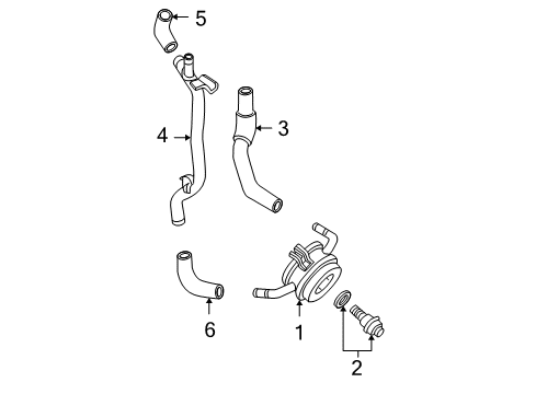 2007 Toyota Tundra Engine Oil Cooler By-Pass Hose Diagram for 16282-0F010