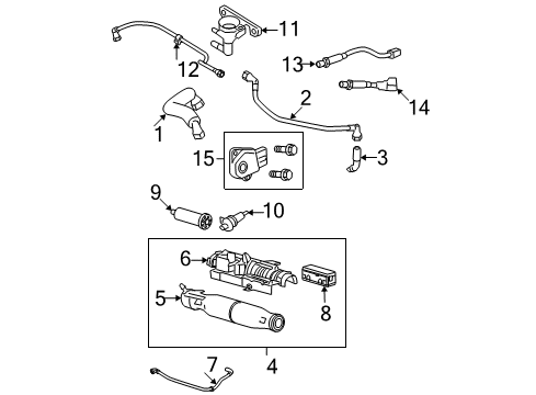 2005 Ford F-150 Powertrain Control Hose & Tube Assembly Diagram for 3L3Z-6A664-AA