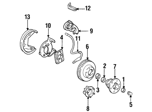 1991 GMC C1500 Front Brakes Brake Hose Diagram for 19173260