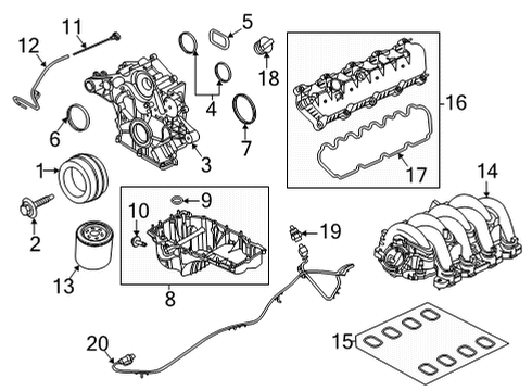 2021 Ford E-350 Super Duty Filters Dipstick Diagram for LC2Z-6750-A