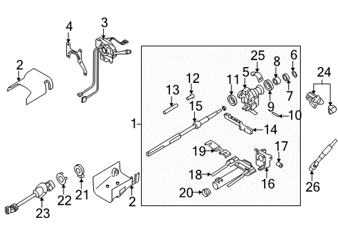 2006 Hummer H3 Steering Column & Wheel, Steering Gear & Linkage, Housing & Components Ignition Switch Diagram for 15795324