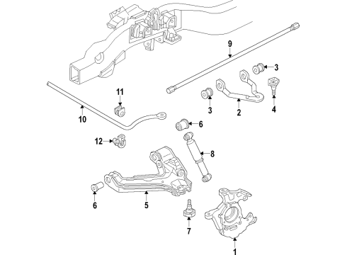 2011 GMC Savana 1500 Front Suspension Components, Lower Control Arm, Upper Control Arm, Stabilizer Bar Front Hub Diagram for 84356640