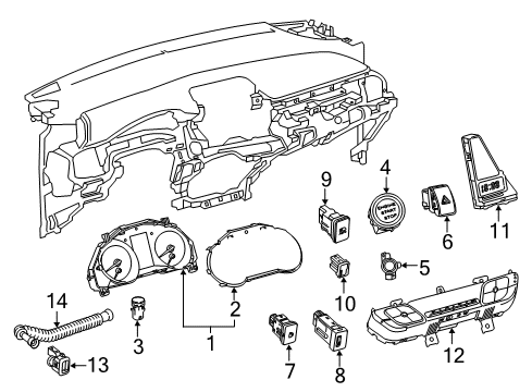 2018 Toyota C-HR Switches Wiper Switch Diagram for 84652-F4070