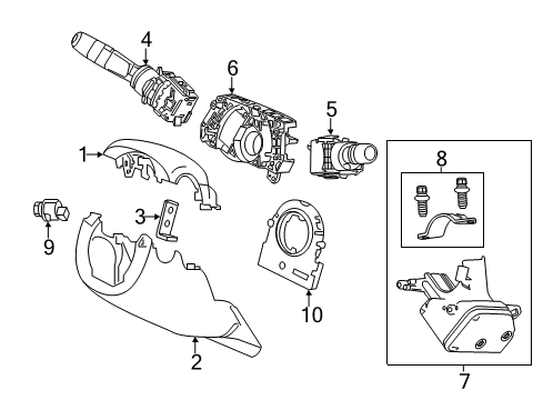 2015 Acura MDX Switches Switch Assembly, Ets Diagram for 36850-TY2-A01