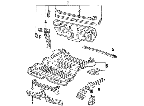 1985 Honda Civic Rear Body Floor, RR. Diagram for 04761-SB4-660ZZ