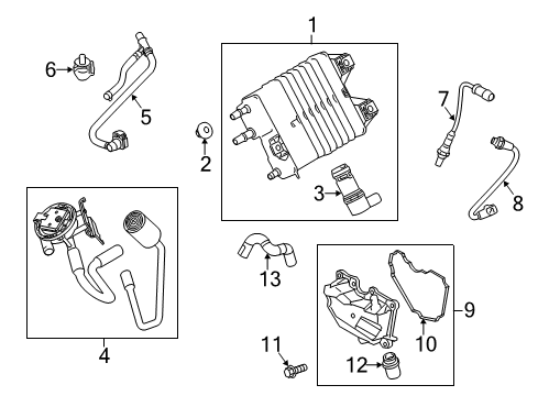 2012 Ford Fiesta Emission Components Vapor Canister Diagram for AE8Z-9D653-C