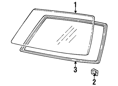 1998 Chevrolet Tracker Windshield Glass Seal-Windshild Opening (Black) Diagram for 96059285