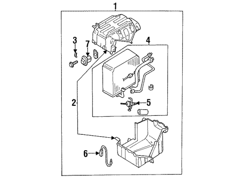 1998 Nissan Maxima Automatic Temperature Controls Cooling Unit Diagram for 27270-3L500