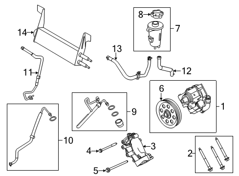 2012 Ford F-250 Super Duty P/S Pump & Hoses, Steering Gear & Linkage Pressure Hose Diagram for BC3Z-3A719-M