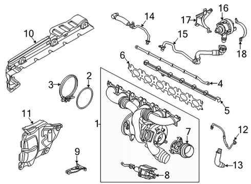 2021 BMW M440i Turbocharger ADAPTER, TANK VENT LINE, HEA Diagram for 11618689501