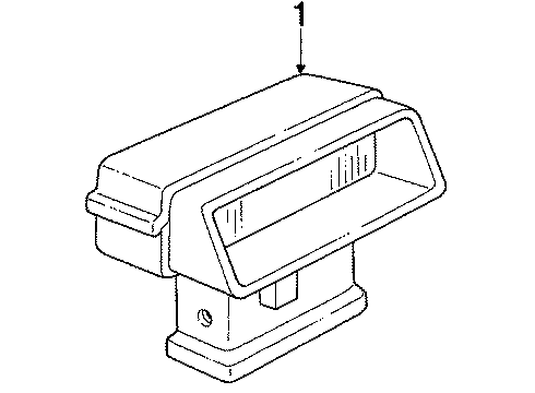 1991 Oldsmobile Cutlass Ciera High Mount Lamps Lamp Asm-High Mount Stop Diagram for 16512851