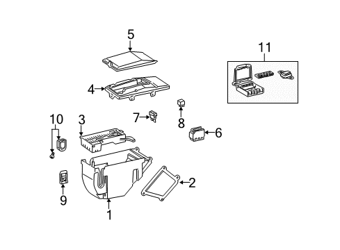 2007 Chrysler Crossfire Fuse & Relay Fuse Center Housing Diagram for 5097283AA