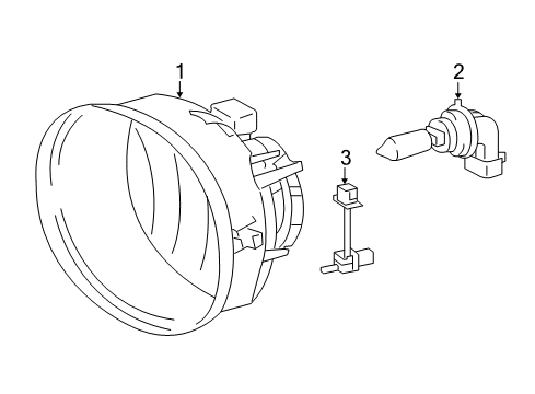 2004 Toyota RAV4 Bulbs Fog Lamp Diagram for 81221-42060