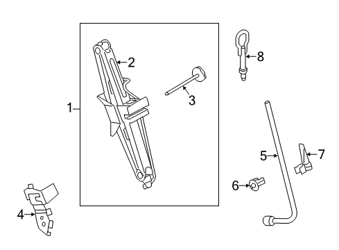 2014 Ford Transit Connect Jack & Components Lug Wrench Diagram for 2T1Z-17032-C