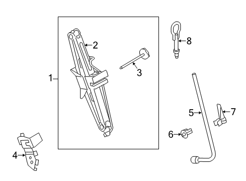 2014 Ford Transit Connect Jack & Components Jack Diagram for KT1Z-17080-A