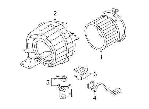 2021 Nissan LEAF Blower Motor & Fan Cabin Air Filter Diagram for 27891-9AE0A