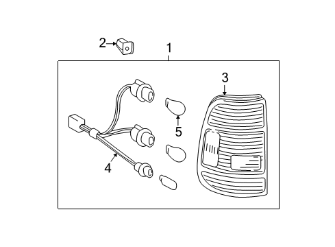 2000 Toyota Tundra Bulbs Socket Diagram for 81555-0C010