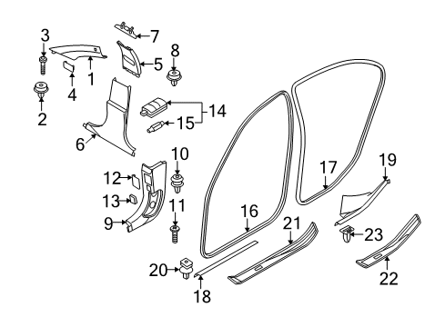 2008 BMW M5 Bulbs Covering Cap Its Diagram for 51437029270