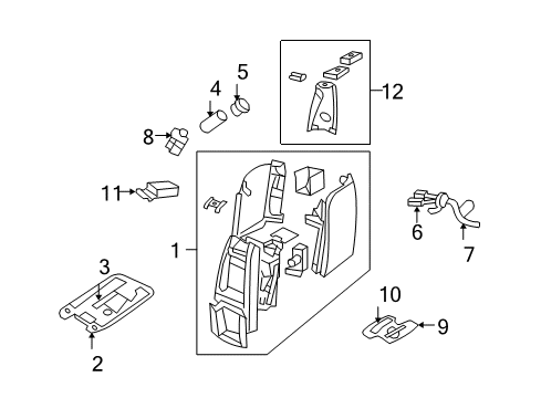 2005 Chrysler Town & Country Center Console Console-Floor Diagram for YQ031D5AG