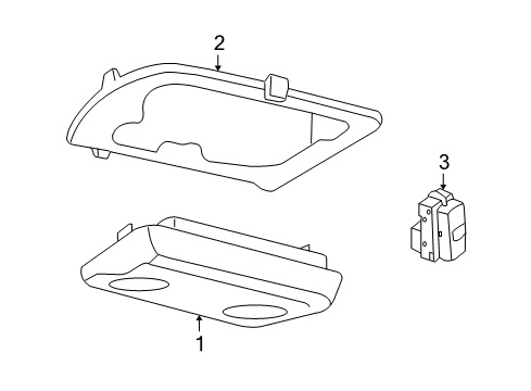 2008 Ford Mustang Convertible Top Console Assembly Diagram for 7R3Z-76519A70-BA