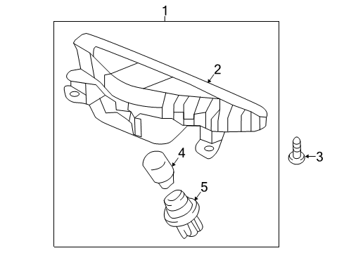 2016 Honda Civic High Mount Lamps Light Assy H/M St Diagram for 34270-TBA-A01