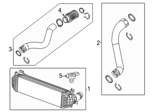 2022 Cadillac CT4 Intercooler Outlet Tube Diagram for 84009655