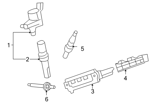 2004 Ford F-350 Super Duty Ignition System - Diesel Controls Glow Plug Wiring Assembly Diagram for 4C3Z-12B568-AA