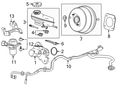 2017 Cadillac ATS Hydraulic System Vacuum Pump Diagram for 12666762