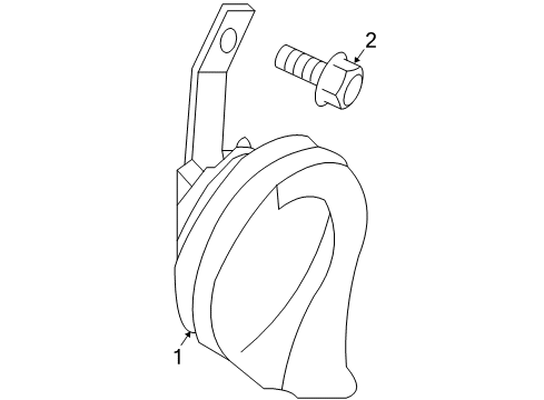 2008 Nissan Altima Horn Horn Assembly Diagram for 25605-JA000