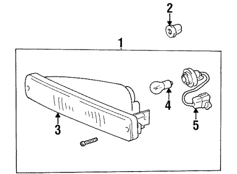 1996 Lexus LX450 Bulbs Wire Sub-Assy, Front Turn Signal Lamp Body Diagram for 81515-60361