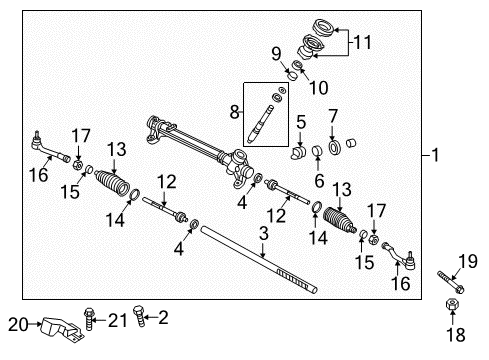 2016 Kia Optima Steering Column & Wheel, Steering Gear & Linkage Heat Protector Assembly-Power STEE Diagram for 57280-C2100