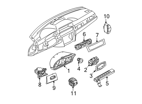 2012 BMW 335i Switches Switch Cluster Steering Column Diagram for 61319351139