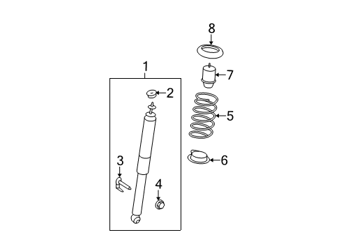 2007 Ford Edge Shocks & Components - Rear Shock Bolt Diagram for -W712459-S439