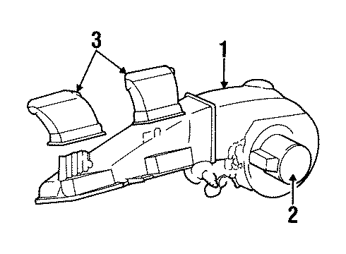 2000 Cadillac Catera Blower Motor & Fan Motor, Blower(W/Imp) Diagram for 90541102