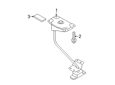 2016 Hyundai Santa Fe Spare Tire Carrier Pad-Spare Tire Diagram for 62852-B8000