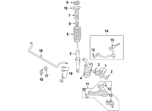 2006 Kia Sorento Front Suspension Components, Lower Control Arm, Upper Control Arm, Stabilizer Bar Seal-Oil Diagram for 0K20133065A