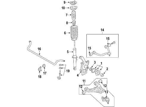 2006 Kia Sorento Front Suspension Components, Lower Control Arm, Upper Control Arm, Stabilizer Bar Axle Knuckle Left Diagram for 502513E251