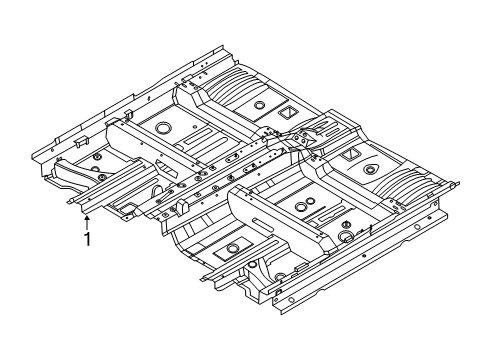 2022 Hyundai Palisade Floor & Rails Panel Assembly-Floor, Ctr Diagram for 65100-S8000