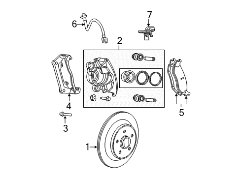 2004 Dodge Durango Brake Components Pin-CALIPER Diagram for 5080567AA