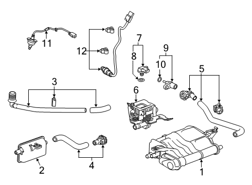 2021 Honda Accord Powertrain Control SENSOR, OXYGEN Diagram for 36532-6C2-A01